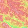Топографическая карта Нара, высота, рельеф