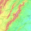 Топографическая карта Shenandoah National Park, высота, рельеф