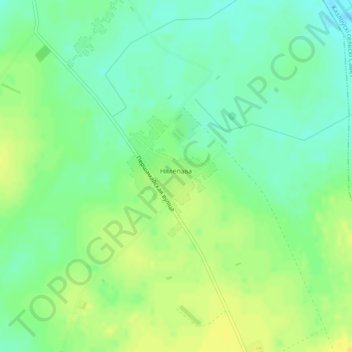 Топографическая карта Нелепово, высота, рельеф