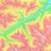 Топографическая карта сельское поселение Верхний Баксан, высота, рельеф