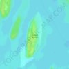 Топографическая карта остров Зеленый, высота, рельеф