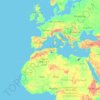 Топографическая карта Нидерланды, высота, рельеф