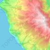 Топографическая карта Fajã da Ovelha, высота, рельеф