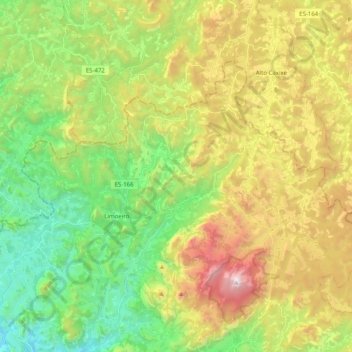 Топографическая карта Limoeiro, высота, рельеф