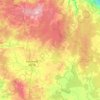 Топографическая карта Краснохолмский муниципальный округ, высота, рельеф