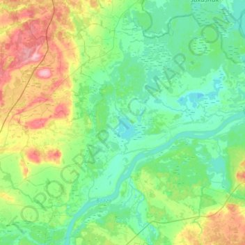 Топографическая карта сельское поселение Красный Профинтерн, высота, рельеф