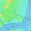 Топографическая карта Lower East Side, высота, рельеф