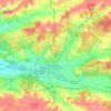 Топографическая карта Аранда-де-Дуэро, высота, рельеф