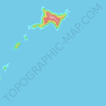 Топографическая карта 男女群島, высота, рельеф