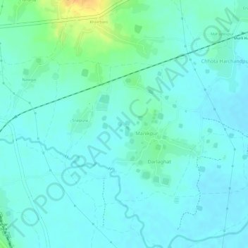 Топографическая карта Manikpur, высота, рельеф
