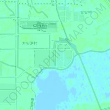 Топографическая карта 叶泽湖花苑社区, высота, рельеф