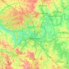 Топографическая карта Nashville-Davidson, высота, рельеф