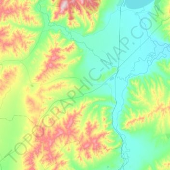 Топографическая карта сельское поселение Селендума, высота, рельеф
