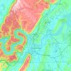 Топографическая карта Chattanooga, высота, рельеф