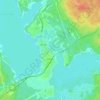 Топографическая карта Пено, высота, рельеф