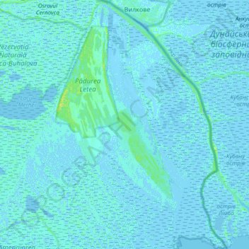 Топографическая карта C.A. Rosetti, высота, рельеф