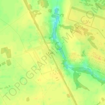 Топографическая карта Шаталово, высота, рельеф