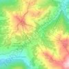 Топографическая карта Sestriere, высота, рельеф