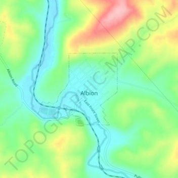 Топографическая карта Albion, высота, рельеф