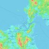 Топографическая карта 北九州市, высота, рельеф