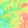 Топографическая карта Chattahoochee County, высота, рельеф