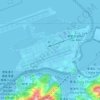 Топографическая карта 赤鱲角, высота, рельеф