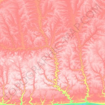 Топографическая карта Марха, высота, рельеф