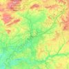 Топографическая карта Sarthe, высота, рельеф