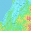 Топографическая карта 長岡市, высота, рельеф