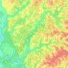 Топографическая карта Ландех, высота, рельеф