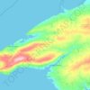 Топографическая карта Черноморский район, высота, рельеф