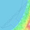 Топографическая карта Территории Палестины, высота, рельеф