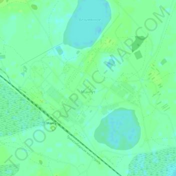 Топографическая карта Мангут, высота, рельеф