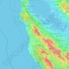 Топографическая карта San Mateo County, высота, рельеф