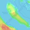 Топографическая карта Лисий остров, высота, рельеф