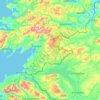 Топографическая карта Donegal Municipal District, высота, рельеф
