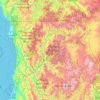 Топографическая карта Klamath National Forest, высота, рельеф