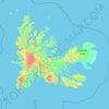 Топографическая карта Îles Kerguelen, высота, рельеф