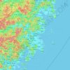 Топографическая карта 台州市, высота, рельеф