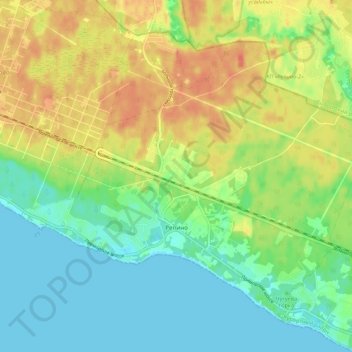 Топографическая карта Репино, высота, рельеф
