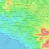 Топографическая карта Аташехир, высота, рельеф