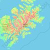 Топографическая карта Kodiak Island, высота, рельеф