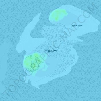 Топографическая карта Nigehörn, высота, рельеф