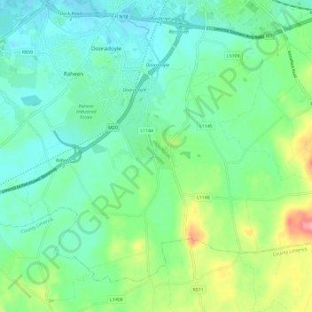 Топографическая карта Roxborough, высота, рельеф