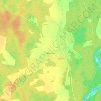 Топографическая карта Завельцы, высота, рельеф
