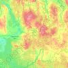 Топографическая карта Заячье-Холмское сельское поселение, высота, рельеф