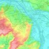 Топографическая карта Майнц, высота, рельеф