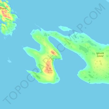 Топографическая карта Igloolik, высота, рельеф