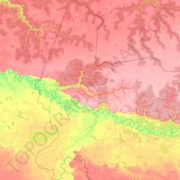 Топографическая карта Усть-Ишимский район, высота, рельеф