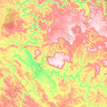 Топографическая карта Вельмо, высота, рельеф